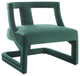 Requisite Accent Lounge Performance Velvet Armchair Green