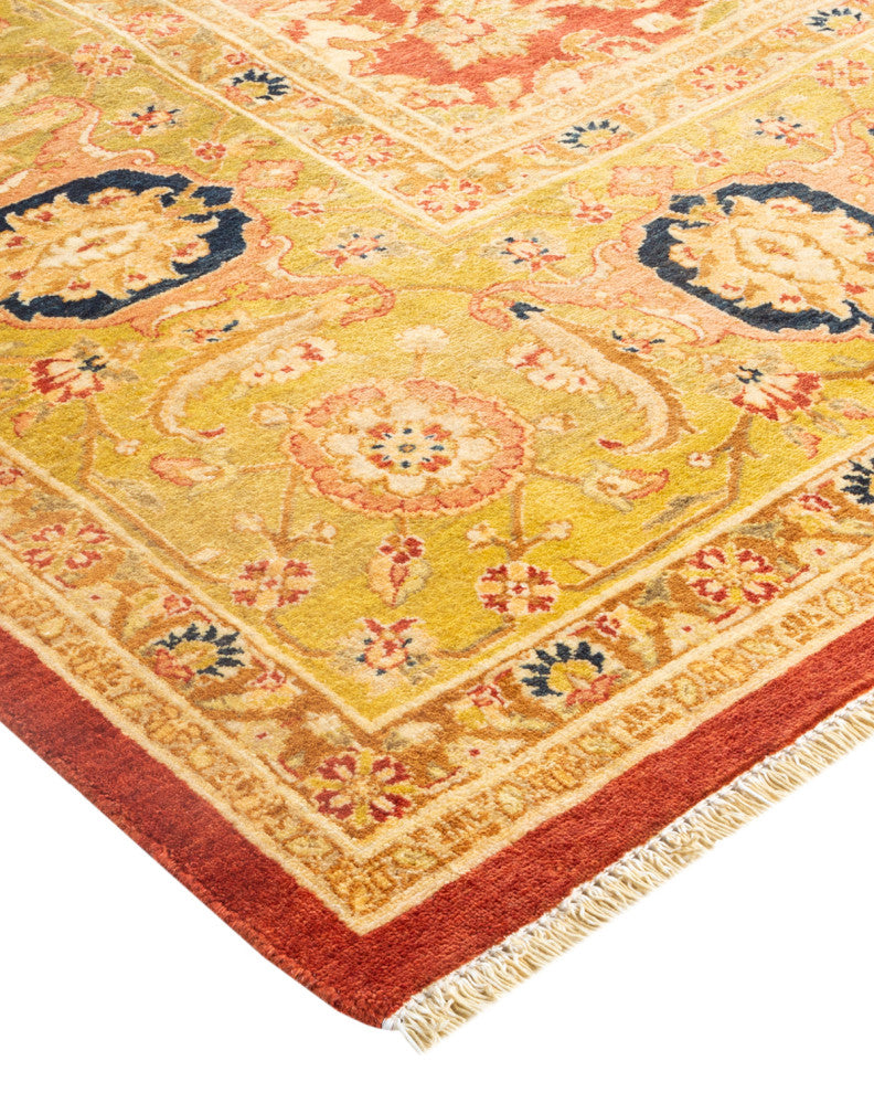 Mogul, One-of-a-Kind Hand-Knotted Area Rug  - Orange, 6' 3" x 9' 2"