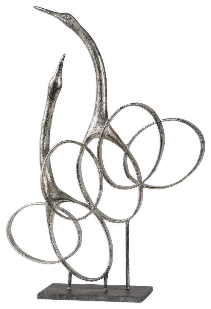 Uttermost Admiration Silver Bird Sculpture
