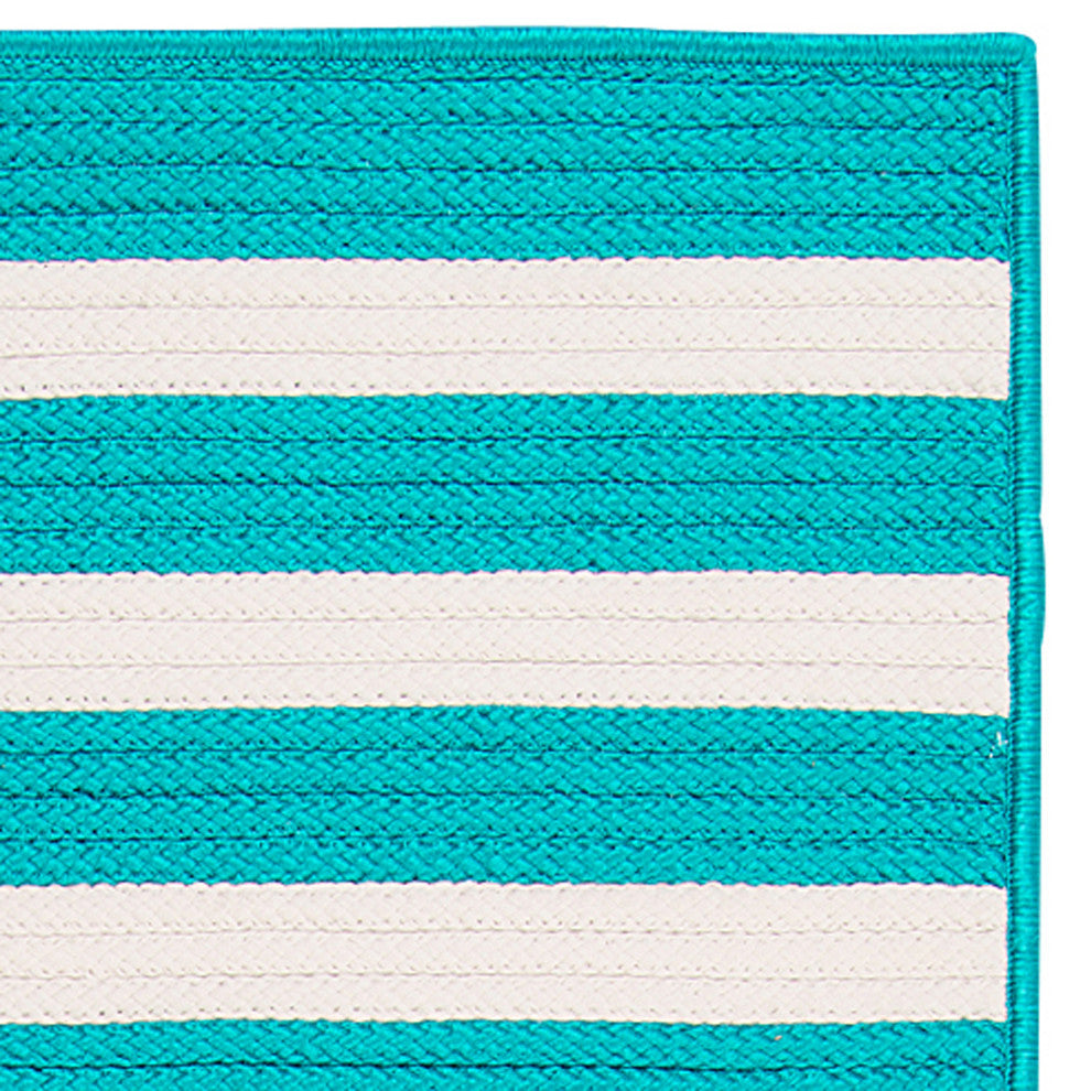Aniston Braided Runner Rug, Aqua, 30"x192"