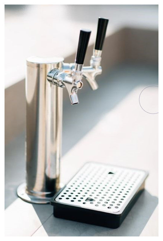 RCS Dual Tap Stainless Kegerator UL Rated For Outdoors