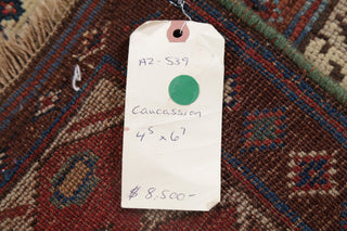 Consigned, Worn Oriental Antique Traditional Hand-Knotted Area Rug, Beige, 4x7