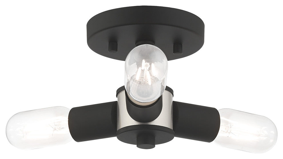 Livex Lighting Black 3-Light Ceiling Mount