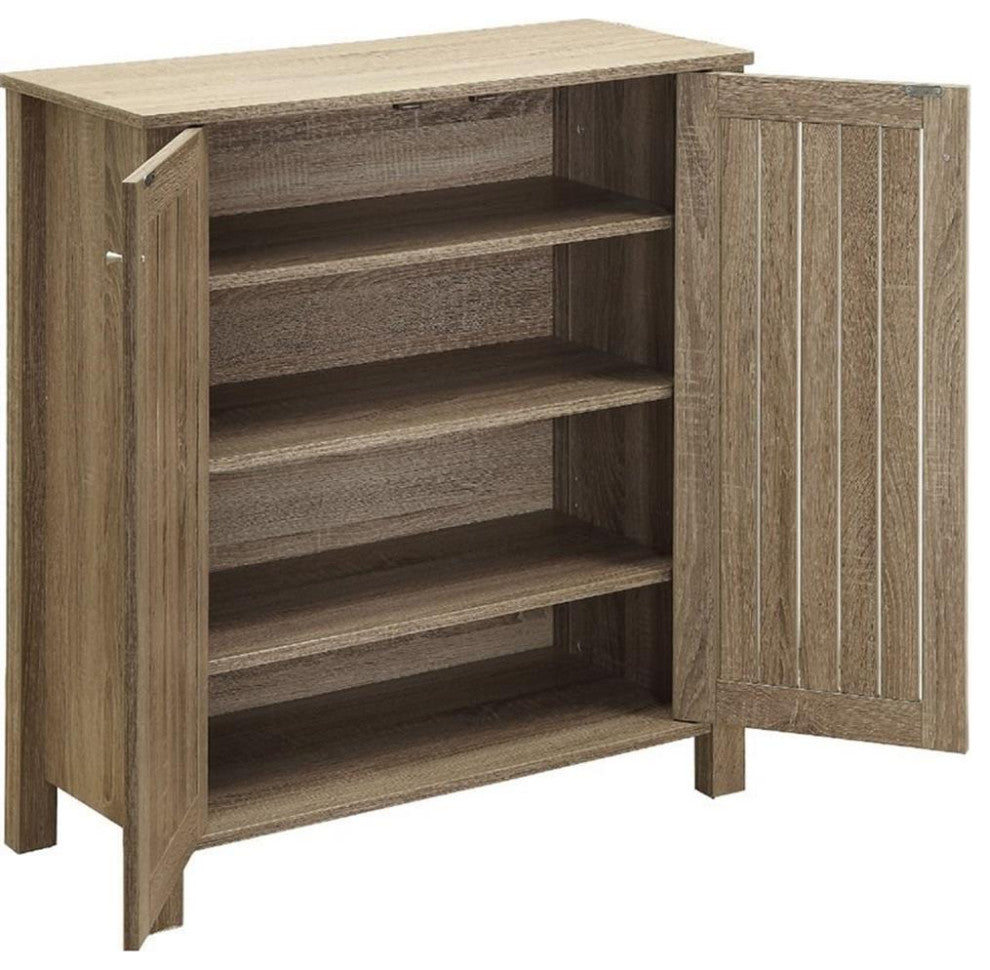 Bowery Hill 4 Shelf Shoe Rack in Dark Taupe