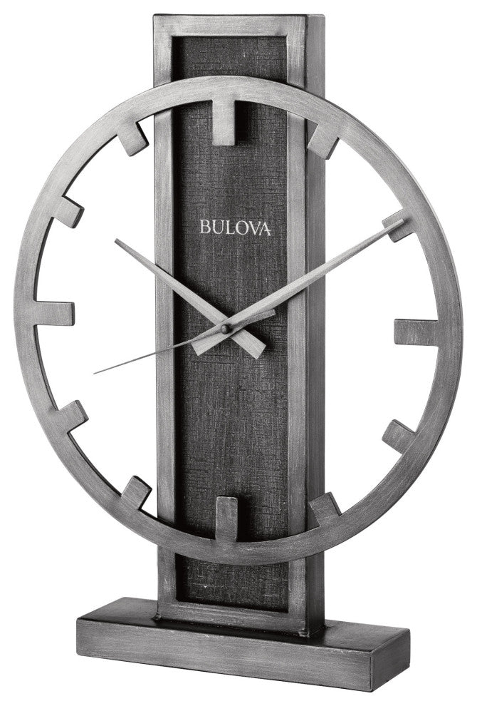 Bulova B1864 Silver Streak Clock