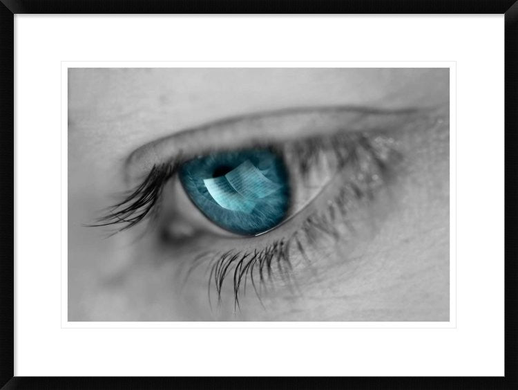 "Music In Her Eyes" Framed Digital Print by Xavier Garci, 30x22"