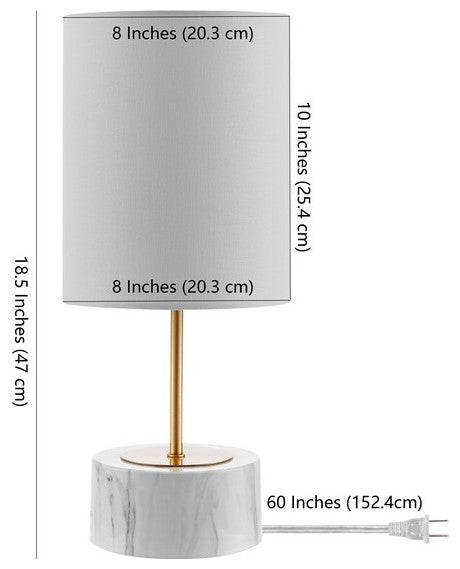 Safavieh Kamilah Iron Table Lamp, White
