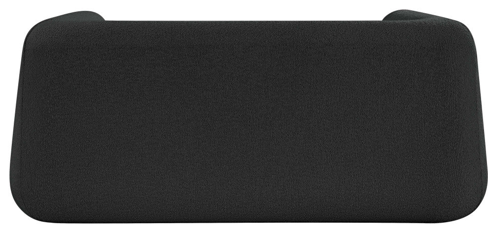 Abbington Boucle Fabric Upholstered Loveseat, Black