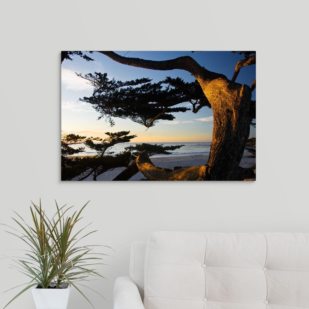 Carmel Sunset 2 Wrapped Canvas Art Print, 30"x20"x1.5"