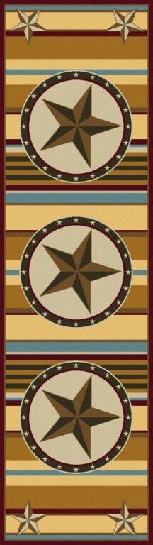 Hacienda Star Rug, Yellow, 2'x8', Runner