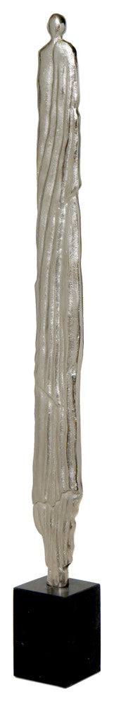 Discontinued Aluminum Impressionist Statue Tall - Silver
