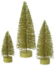 Vickerman L137414 5"/7"/9" Olive Glitter Oval Artificial Christmas Tree, Unlit