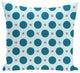 Dot Dash Geometric Print Pillow, Teal, 20"x20"