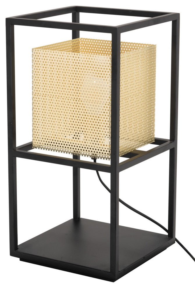 Table Lamp, Steel Metal, Gold, Black, Kitchen Lounge Bistro Lobby Hospitality