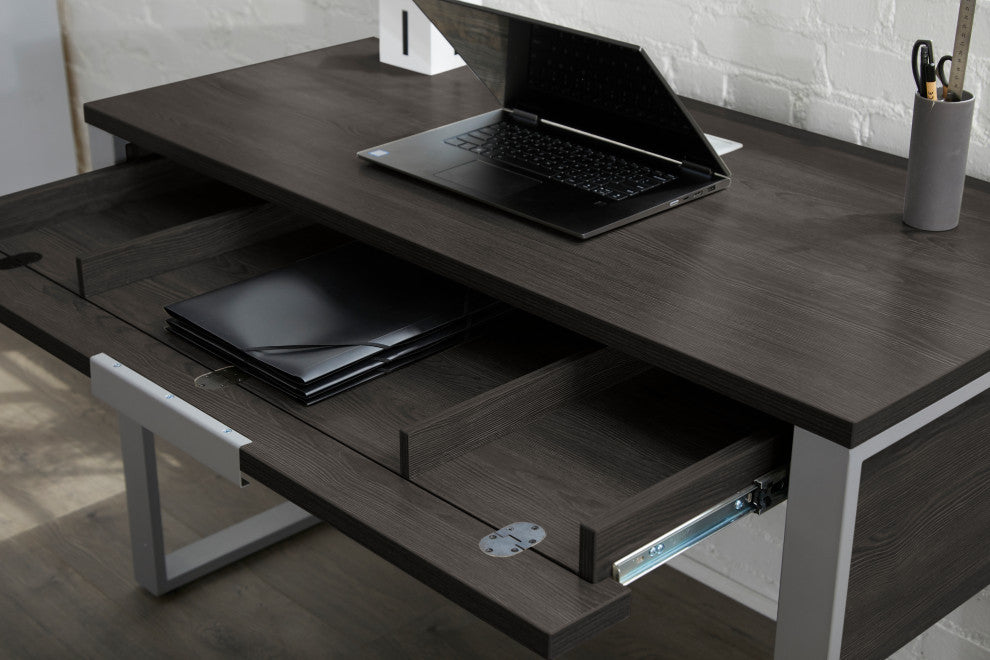 K150 Home Desk 47x24", Gray, Espresso