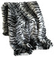 Plutus Black and White Zebra Faux Fur Throw Blanket, 102"L x 116"W Cal King