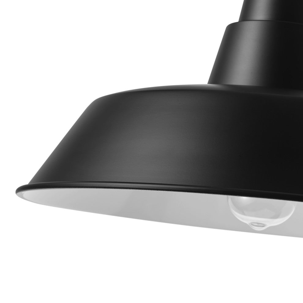 Farmhouse Black Exterior 1-Light Wall Mount Barn Light Fxiture