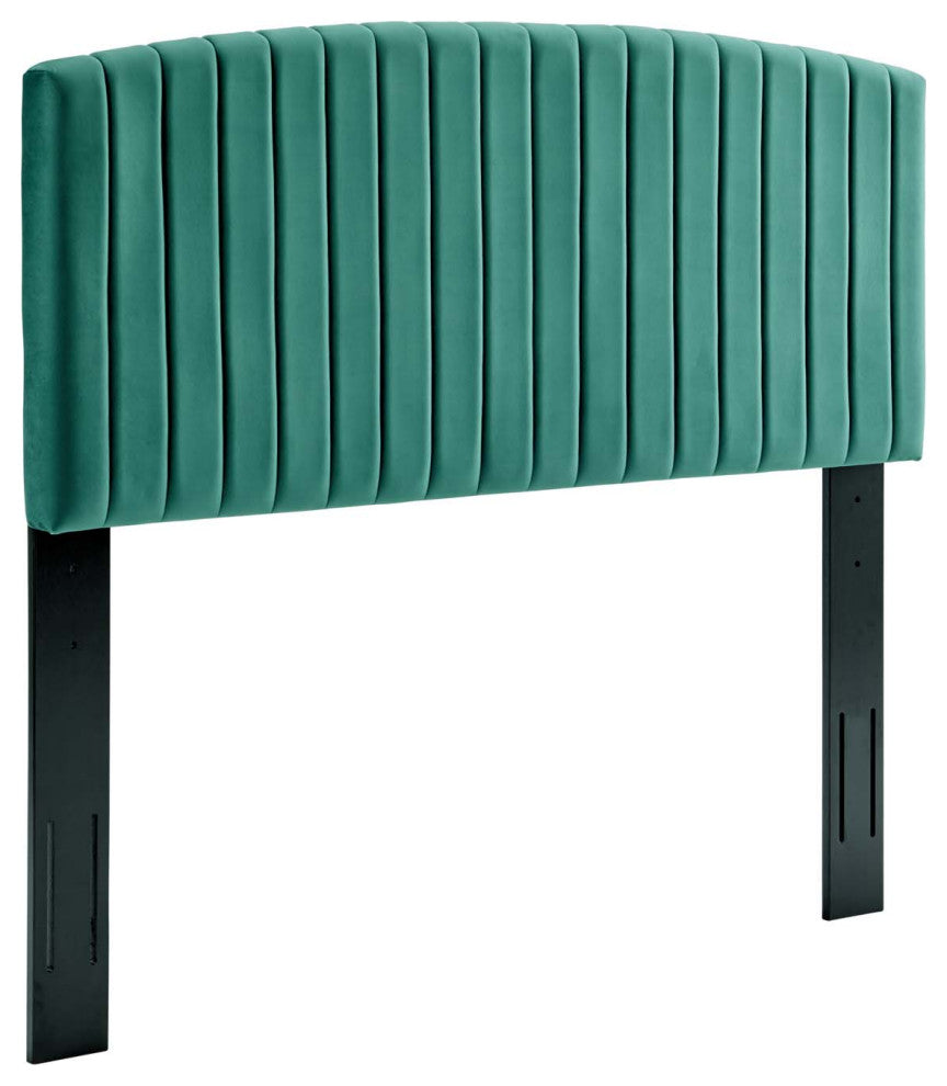 Rebecca Performance Velvet King / California King Headboard-Teal