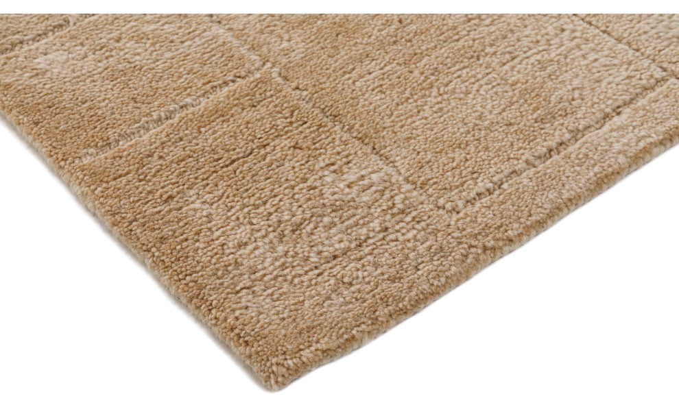 Quartz Relief Hand Made Indoor Area Rug, 8'x10', Sand