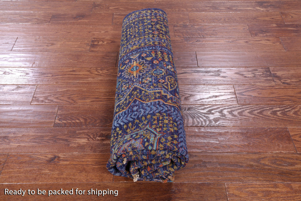 5' 8" X 7' 11" Hand Knotted Mamluk Geometric Wool Rug - Q12264