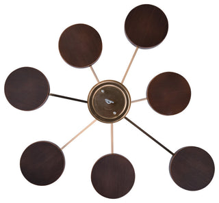 Madison 7L Chandelier Architectural Bronze and Natural Brass