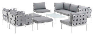 Harmony 10-Piece Outdoor Patio Aluminum Sectional Sofa Set