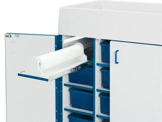 Rainbow Accents Diaper Changer with Stairs - Left - Purple