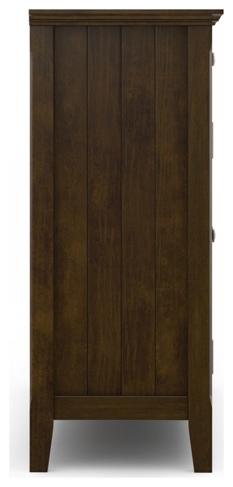 Acadian SOLID WOOD Wide Entryway Storage Cabinet, Brown