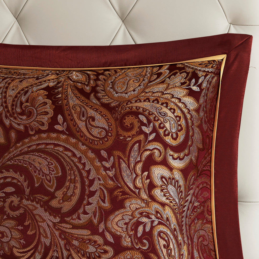 Madison Park Jacquard Comforter 12-Piece Set With Piping, California King