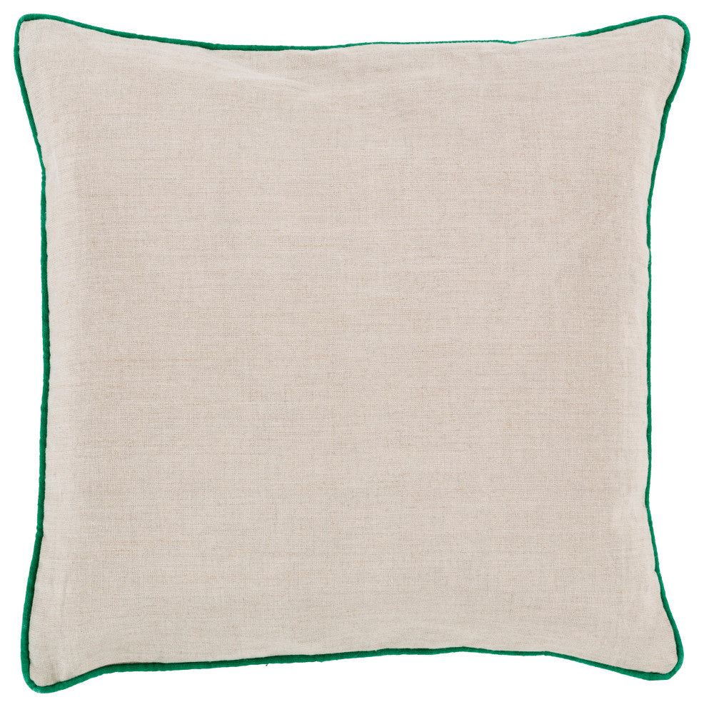 Surya Linen Piped LP-002 22" x 22" Pillow Cover