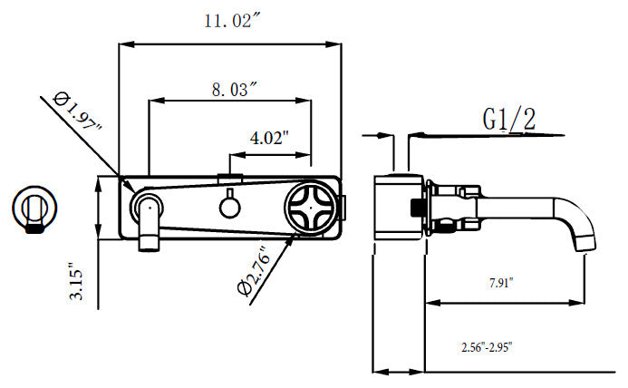 Newly Design Wall Mounted Tub Spout with Handheld Shower