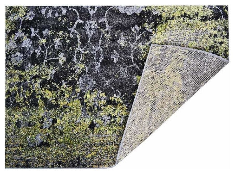 MACHINE MADE HEATSET POLYPROPYLENE AREA RUGS -Silver Color,Contemporary Design, [Rectangle] 4'x6'