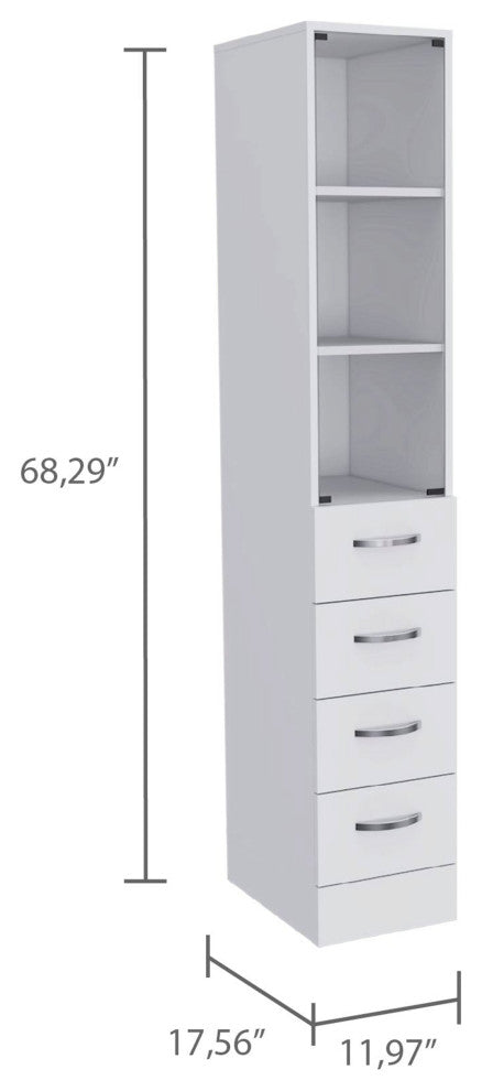 DEPOT E-SHOP Oregon 2-Piece Bathroom Set with Linen Cabinet and Medicine Cabinet