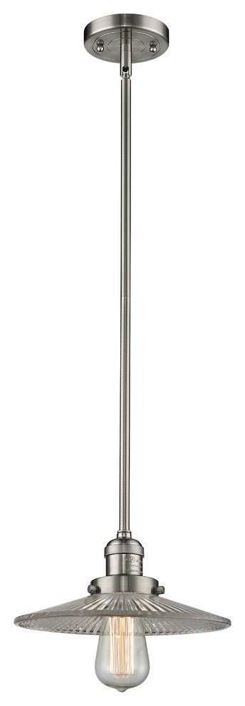 Halophane 1-Light Mini Pendant, Brushed Satin Nickel