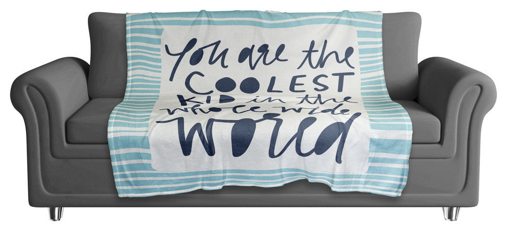 You Are the Coolest Kid - Blue 50x60 Coral Fleece Blanket