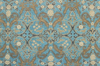 Fine Chobi Muntaqim Light Blue/Brown Rug, 6'3x9'1