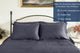 Delara GOTS Certified 100% Organic Cotton Flat Sheet 400TC, Dark Gray, Twin, 74"x105"