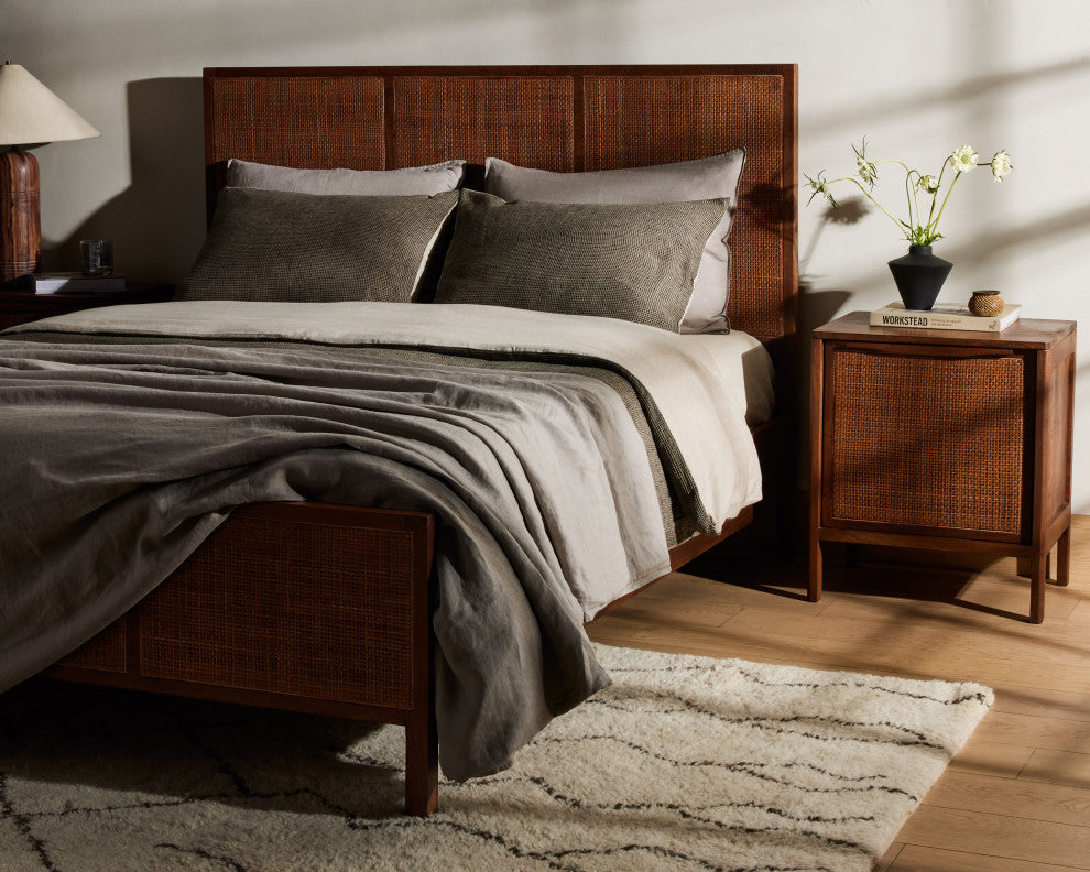 Sydney Bed-Brown Wash-Queen