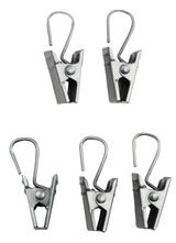 Clips With Hooks, Set of 24, Satin Nickel