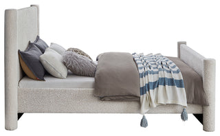Elias Upholstered Bed, Cream, King, Boucle Fabric