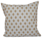 Cop-Ikat Geometric Print Pillow, Khaki, 18"x18"