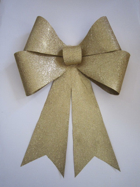 30" Gold Glitter Bow