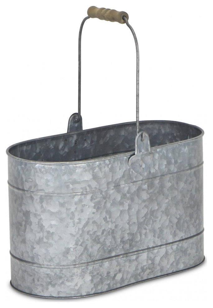 Farmhouse Galvanized Metal Bucket