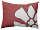 Petal Lines Indoor/Outdoor Lumbar Pillow, Coral, 14x20"