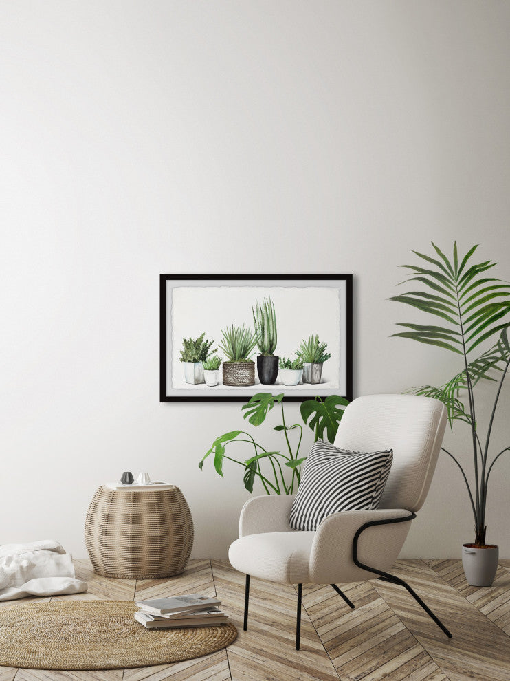 "Soothing Greens" Framed Painting Print