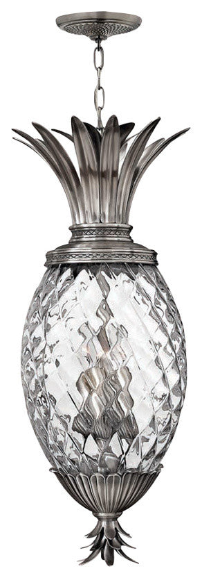Hinkley Plantation 4-Light Polished Antique Nickel Foyer Hall Pendant, 2222P