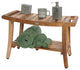 EcoDecors EarthyTeak Harmony 30" Teak Shower Bench With Shelf And LiftAide Arms