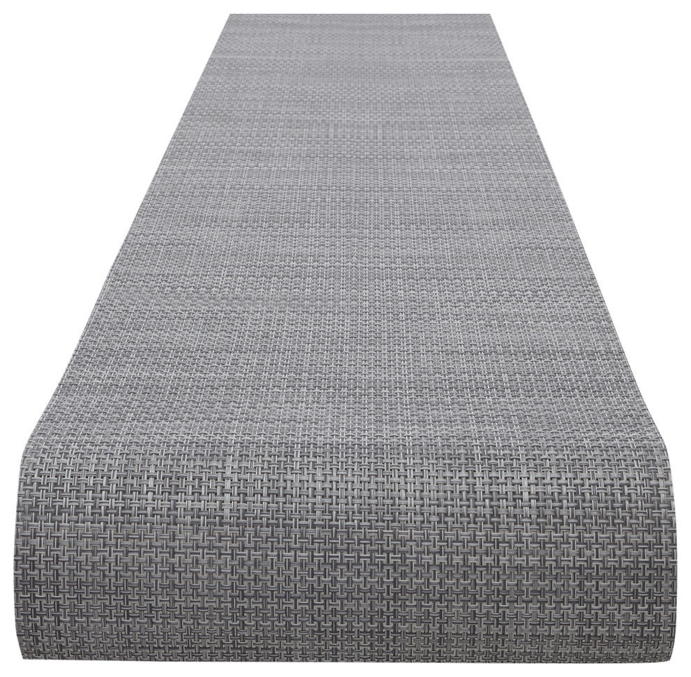 Basketweave Table Runner, Shadow