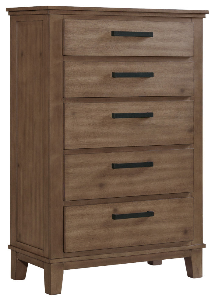 Picket House Jaxon King Storage 5 Piece Bedroom Set, Gray