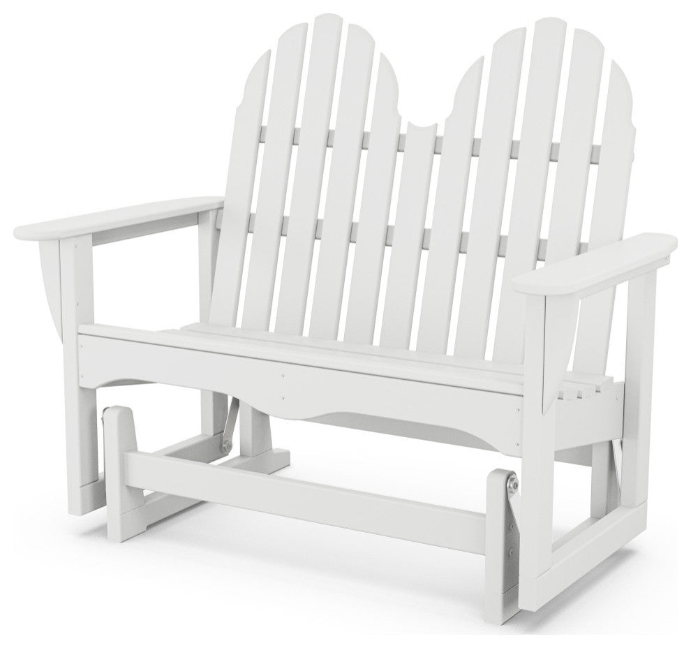 Polywood Classic Adirondack 48" Glider, White